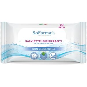 Sofarmapiu' Sofarmapiù Salviette Igienizzanti Ipoallergeniche con Clorexidina 20 Pezzi - Proteggi e Igiene per la Tua Sicurezza