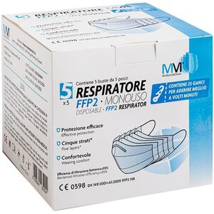 Munus International Srl MUNUSMED Respiratore FFP2+Ganci 5x5pz