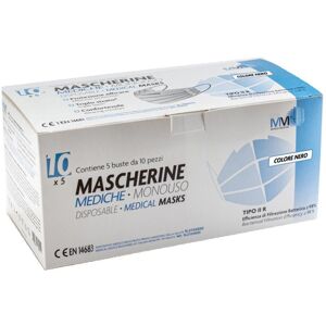 Munus International Srl MUNUSMED Mascherina Chirurgica IIR Nera 50pz