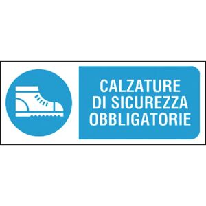 LETTERFIX Cartello segnaletico Scarpe sicurezza pvc x 14 cm