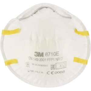 Leroy Merlin 3M 8710E Respiratore Anti Polveri Senza Valvola, Protezione FFP1, Bianco