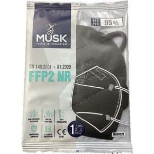 MUSK MEDIKAL TEKSTIL PLASTIK MUSK MASCHERINA FFP2 BLACK 1PZ