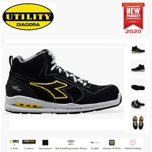 Scarpe Antinfortunistica Diadora Utility Run Net Airbox Mid S3 Src Scarpa Da Lavoro Alta – Colore Black Cod. 701.176223