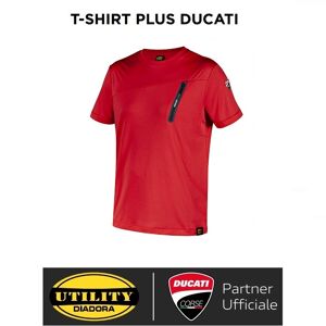T-Shirt Da Lavoro Diadora Per Ducati T-Shirt Plus Ducati Corse - 702.180076 Colore Rosso Taglie S-Xxl