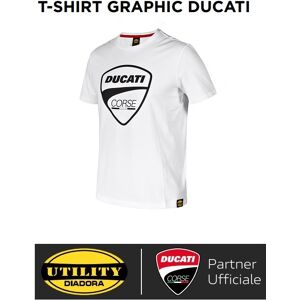 T-Shirt Da Lavoro Diadora Per Ducati T-Shirt Graphic Ducati Corse - 702.180075 Colore Bianco Taglie S-Xxl