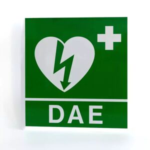 Adesivo di segnalazione defibrillatore DAE – Dimensioni: 20cm x 20cm