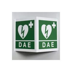 Cartello bifacciale per postazioni di defibrillazione DAE