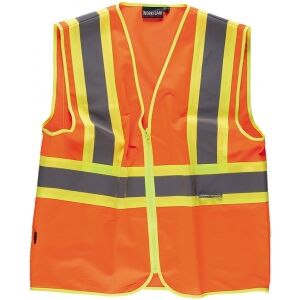 Workteam 100 Gilet riflettente-fluorescente con collo a V neutro o personalizzato