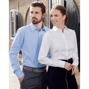 James & Nicholson 100 Camicia Longsleeve Heringbone Donna neutro o personalizzato