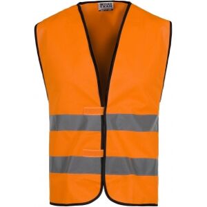 Workteam 100 Gilet con chiusura regolabile alta visibilità Classe 1/2 neutro o personalizzato