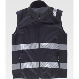 Workteam 100 Gilet Workshell con bande riflettente neutro o personalizzato