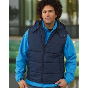 James & Nicholson 100 Gilet trapuntato con cappuccio staccabile neutro o personalizzato