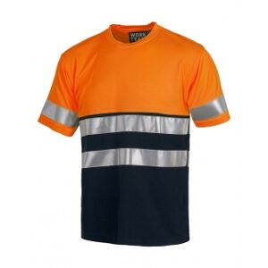Workteam 100 T-shirt bicolore alta visibilità Classe 1 neutro o personalizzato