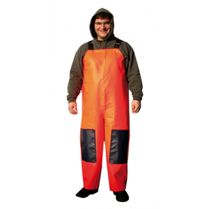 Salopette da pesca in PVC arancione XL