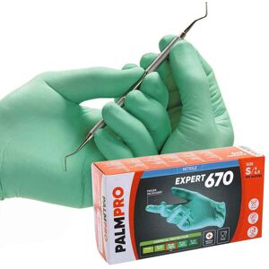 100 Guanti Nitrile Verde Icoguanti Palmpro Expert 670