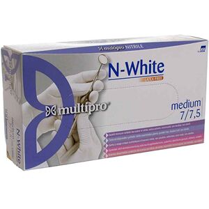 100 Guanti Nitrile Bianco Icoguanti Multipro N-White M 7-7,5