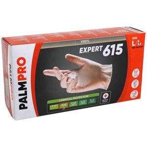 100 Guanti In Vinile Trasparenti Icoguanti Palmpro Expert 615 L 8-8,5