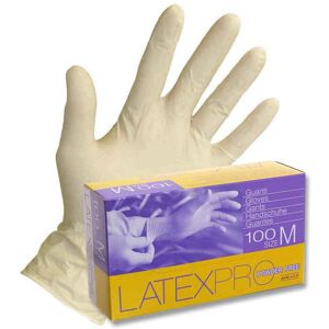 100 Guanti In Lattice Monouso Icoguanti Latex Pro Powderfree