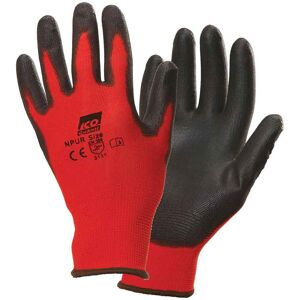 1 Paio Guanti Da Lavoro Riutilizzabili In Nylon Icoguanti Hi-Tact Pu Red M 7