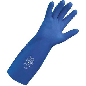 1 Paio Guanti Lunghi Da Lavoro 33cm Icoguanti Nitrile Blu L 8