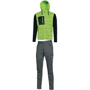 U-power SET PANTALONI E FELPA  TAGLIA XXL CRAZY RAINBOW GRIGIO NERO GIALLO