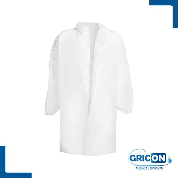 bericah camice laboratorio bianco chiusura con velcro m l xl xxl - m