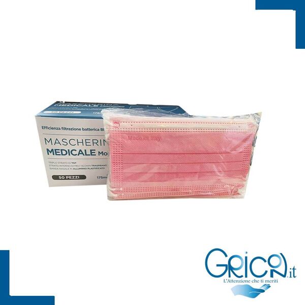 gricon mascherine chirurgiche colorate italiane - 50 pz. -