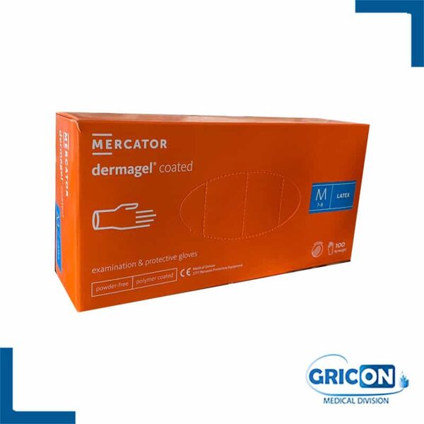 mercator guanti in lattice dermagel senza polvere - xs