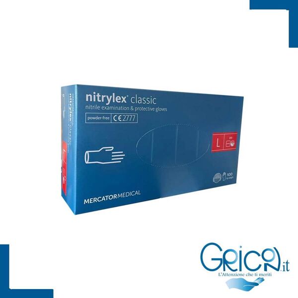 mercator guanti in nitrile nitrylex senza polvere - xs