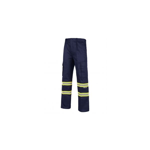 workteam 100 pantalone diritto con bande riflettente-fluorescente neutro o personalizzato