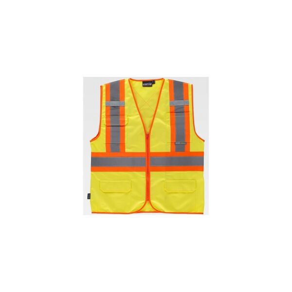 workteam 100 gilet riflettente con cerniera di nylon neutro o personalizzato