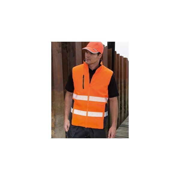 result 100 gilet antipioggia reversibile safe-guard neutro o personalizzato