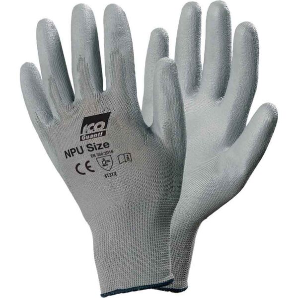 1 paio guanti da lavoro riutilizzabili in nylon icoguanti nylon pu l 8