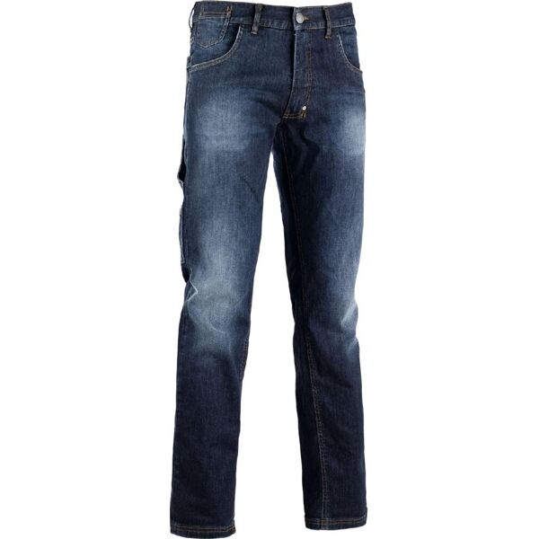 diadora 159590-60002 xxl pantalone da lavoro jeans con 5 tasche 1 portametro e portamartello taglia xxl colore blu - stone - 159590-60002
