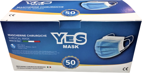 Yes Mask 50 Mascherine Chirurgiche Dispositivo Medico Tipo II Certificate CE