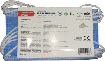 Antica Farmacia Orlandi Mascherina Chirurgica X 5 Pz