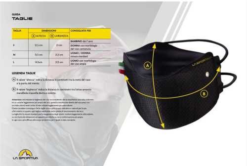 La Sportiva Mascherine protezione stratos mask nera mascherina facciale protettiva lavabile s