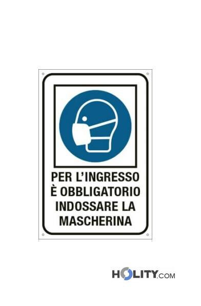 Cartello Per Indicare Di Indossare La Mascherina H31_196