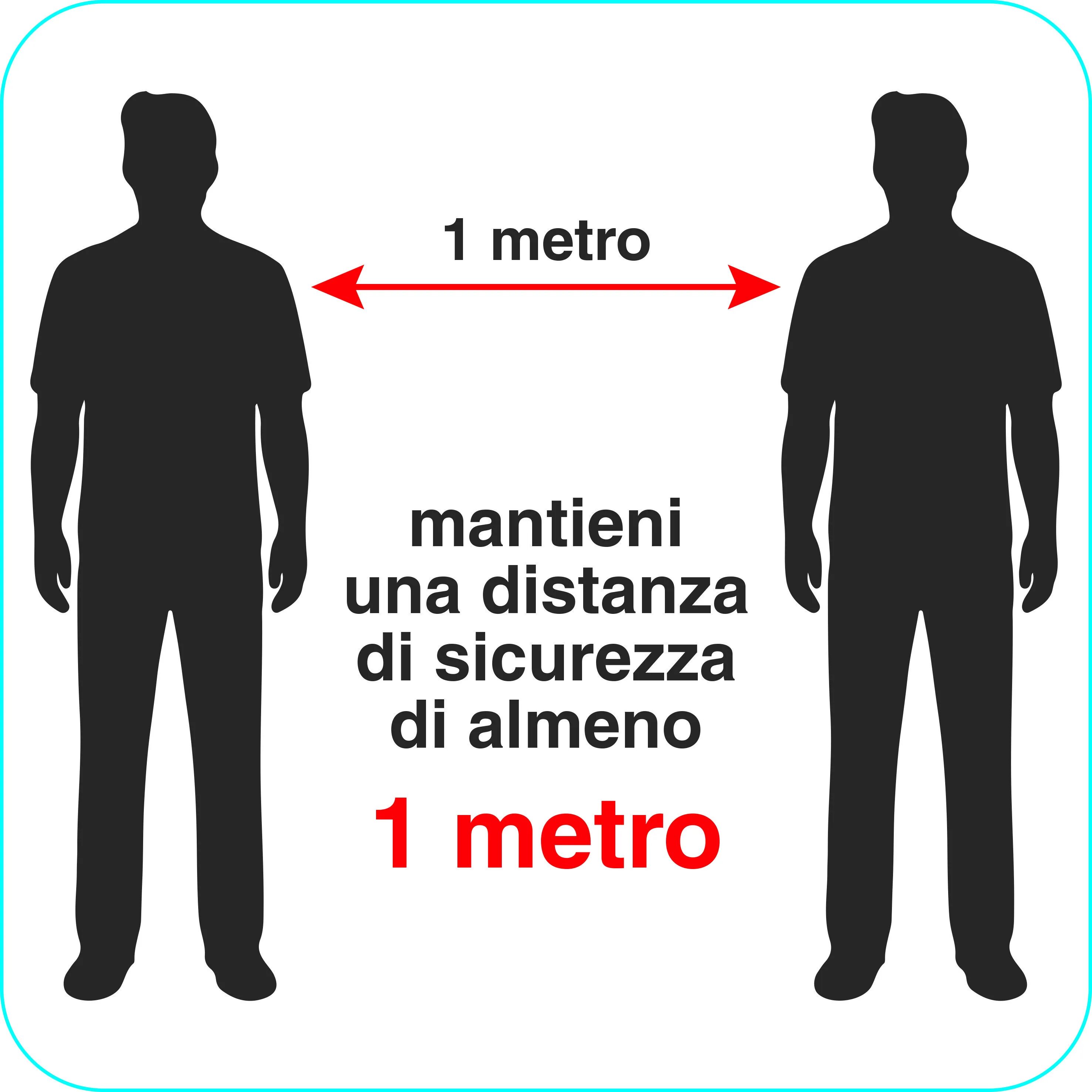 NUOVA ALGIS Adesivo Bianco Mantieni Le Distanze Per Vetrina O Pareti 39x39 Cm