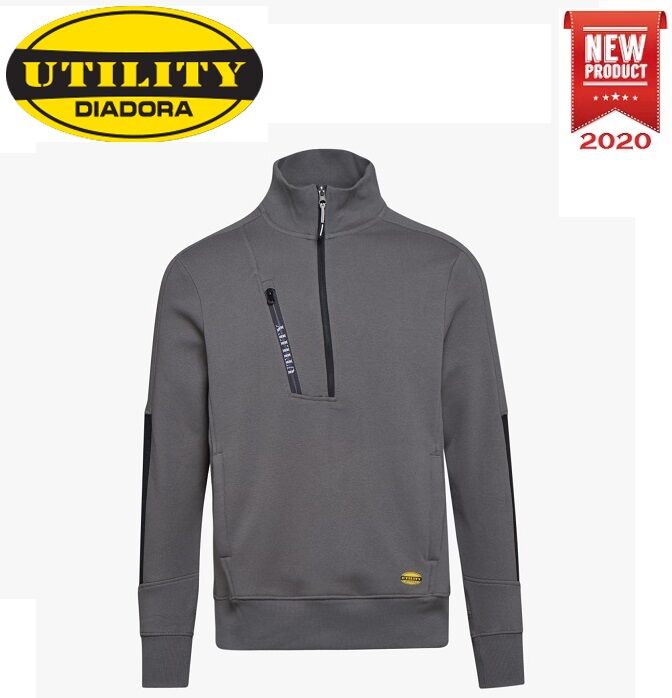 Diadora Felpa Da Lavoro Diadora Sweatshirt Hz Litework Steel Grey- 702.175944