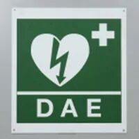 Cartello segnalazione defibrillatore DAE in alluminio