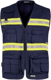 Workteam 100 Gilet estivo con bande riflettente-fluorescente neutro o personalizzato