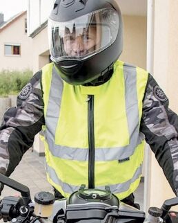 Korntex 100 Gilet da motociclista ad alta visibilità Schleiz neutro o personalizzato