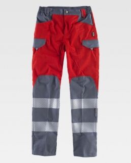 Workteam 100 Pantalone combinato e bande riflettente segmentate neutro o personalizzato
