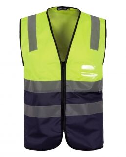 Workteam 100 Gilet imbottito con bande rifrangenti neutro o personalizzato