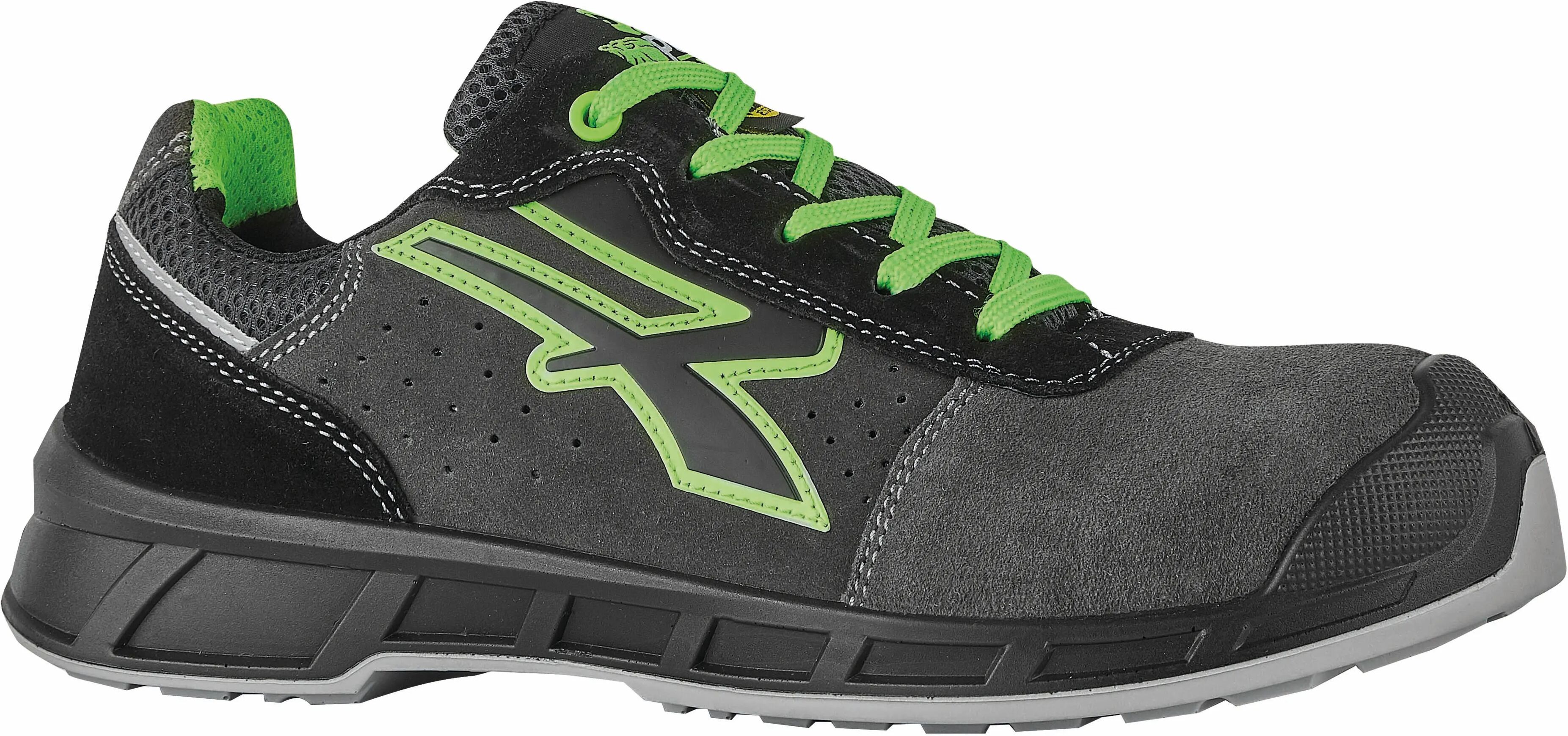 U-power SCARPA ANTINFORTUNISTICA 44  RK20016 BASSA CLASSE S1P SRC ESD NERA VERDE