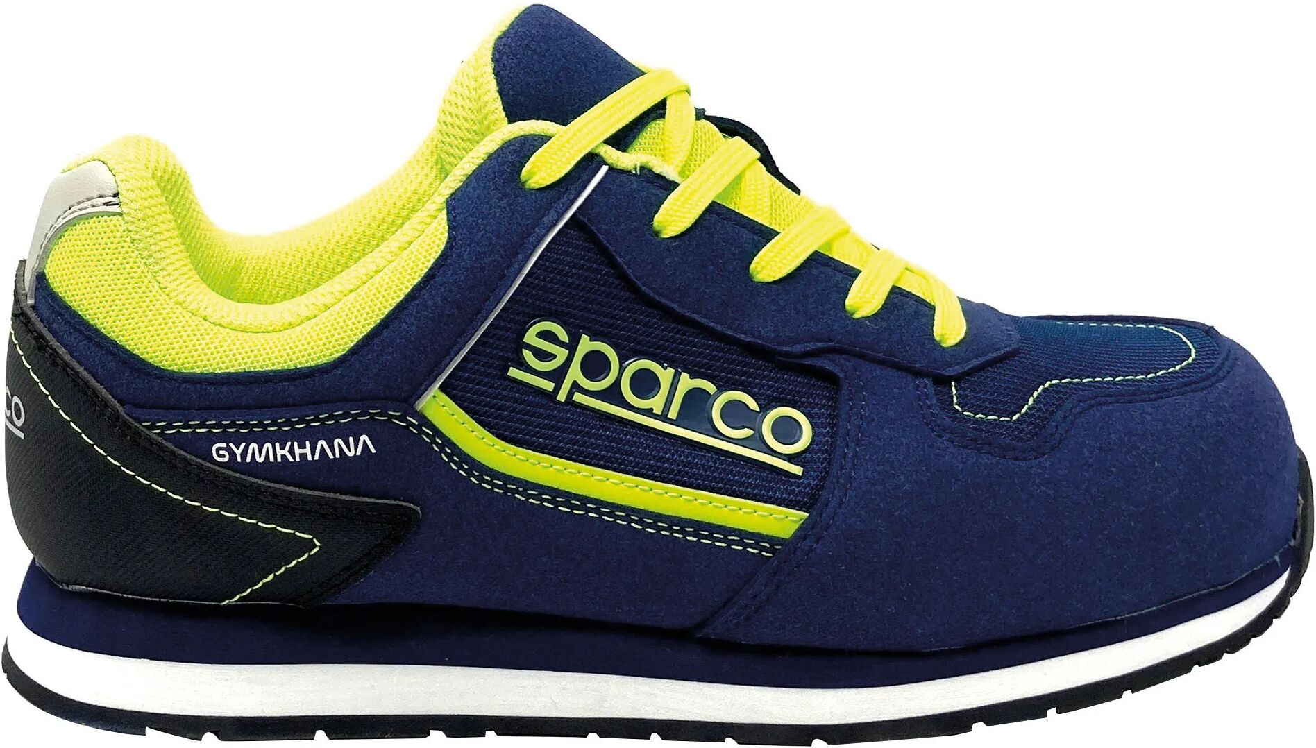 Sparco SCARPA ANTINFORTUNISTICA 46  GYMKHANA BASSA CLASSE S1P SRC BLU E GIALLA METAL FREE