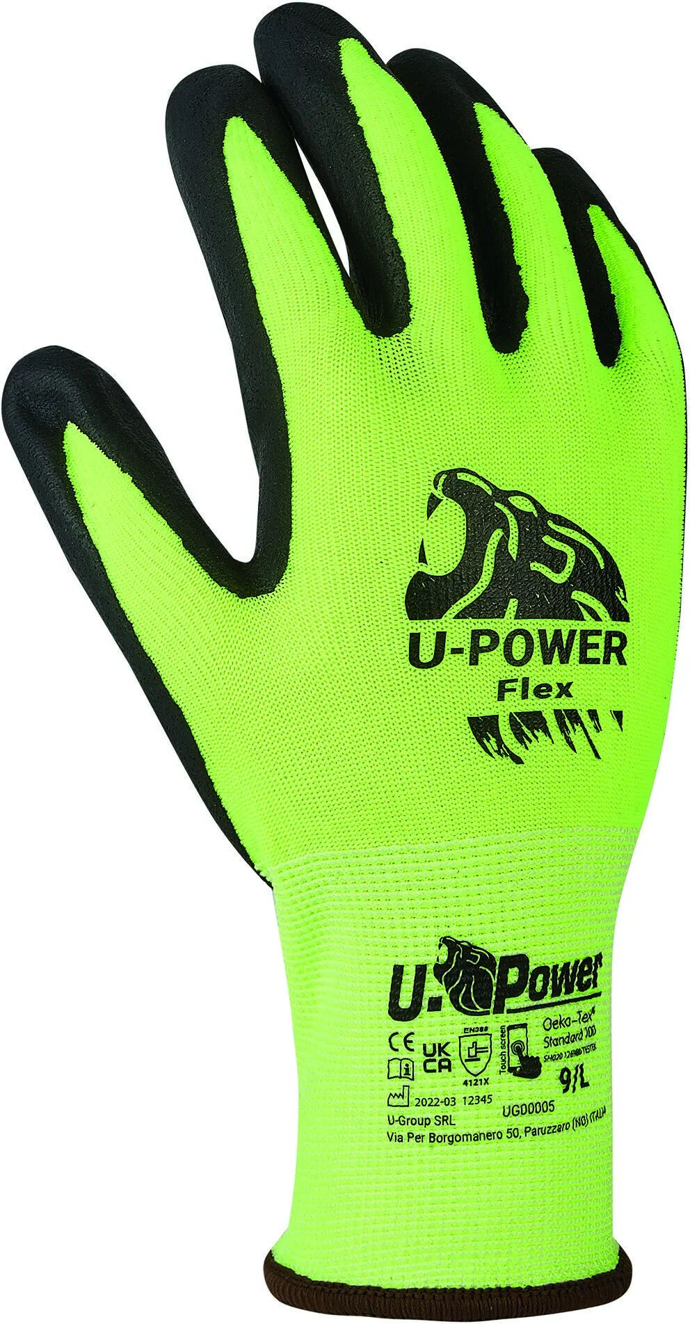 U-power GUANTO UPOWER FLEX NYLON TAGLIA 9 PALMO SCHIUMA NITRILE TOUCHSCREEN MANUTENZIONE GENERICA