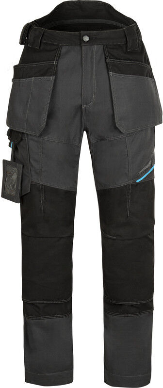 Portwest WX3 stretch werkbroek met holsterzakken en gratis kniestukken 48 grijs/zwart*