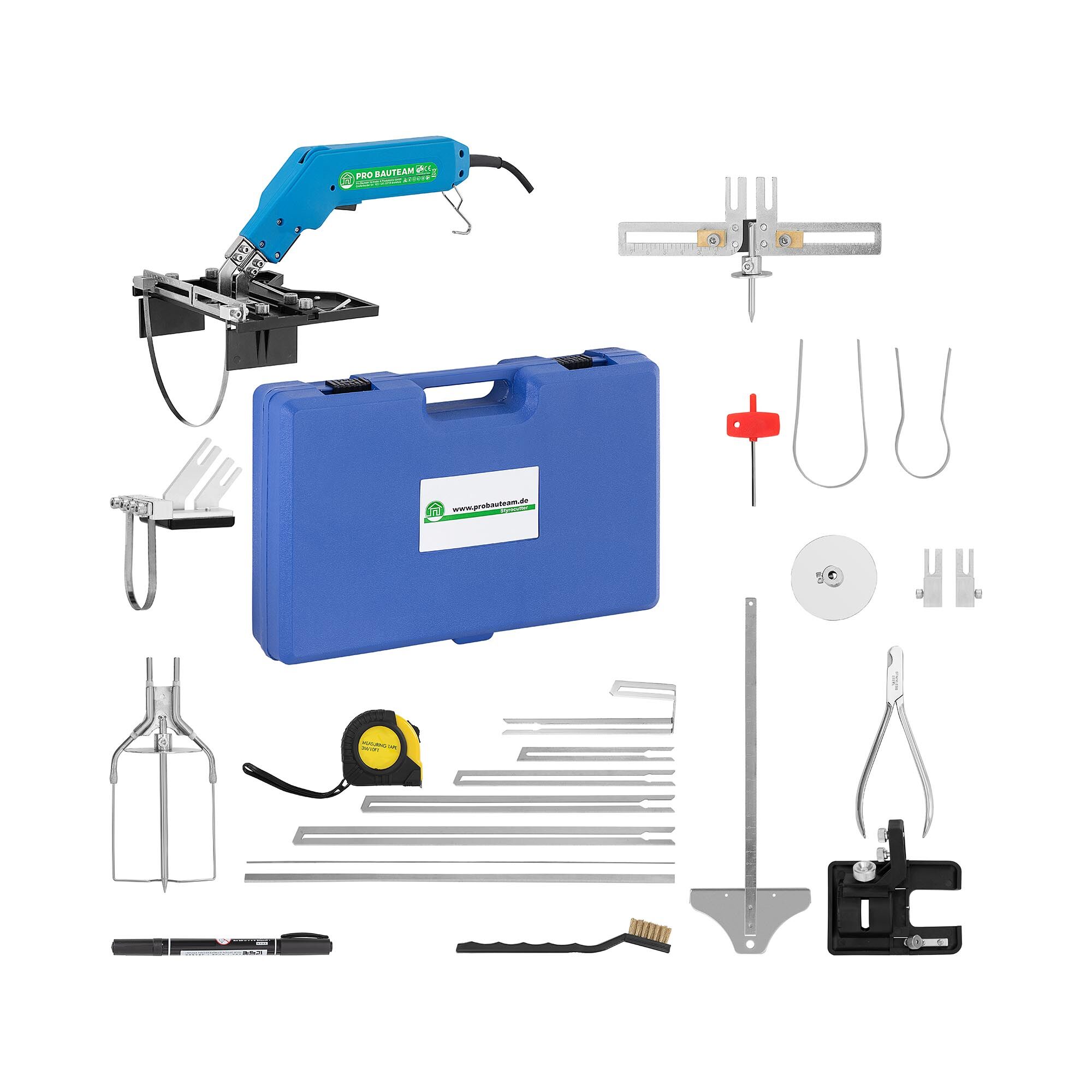 Pro Bauteam Piepschuimsnijder met stopcontactuitsnijder - 250 W STYRO CUTTER PBT04